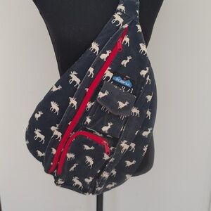 KAVU Moose Print Roped Sling Bag